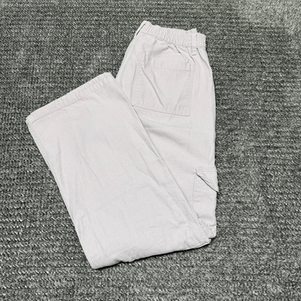 Aeropostale Womens Utility Cargo Pants‎ S Light Purple Cotton Elastic Waist